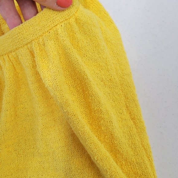 Free People yellow maxi beach city dress knitted jarn size Small - Picture 13 of 13